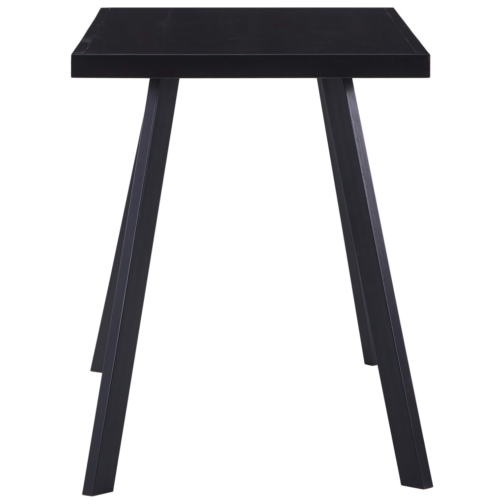 Dining Table Black 120x60x75 cm Tempered Glass