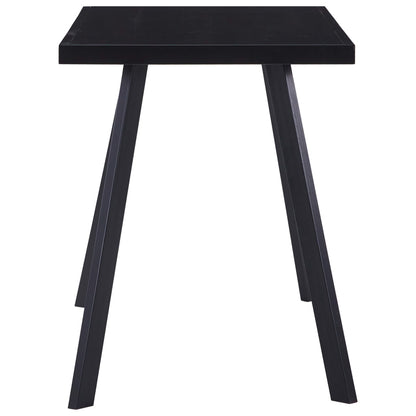 Dining Table Black 120x60x75 cm Tempered Glass