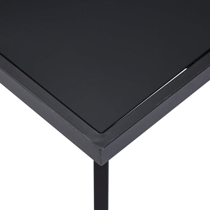 Dining Table Black 140x70x75 cm Tempered Glass