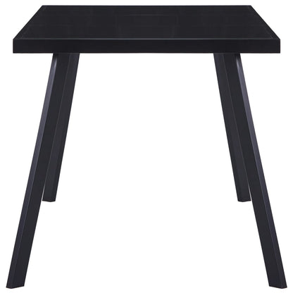 Dining Table Black 180x90x75 cm Tempered Glass