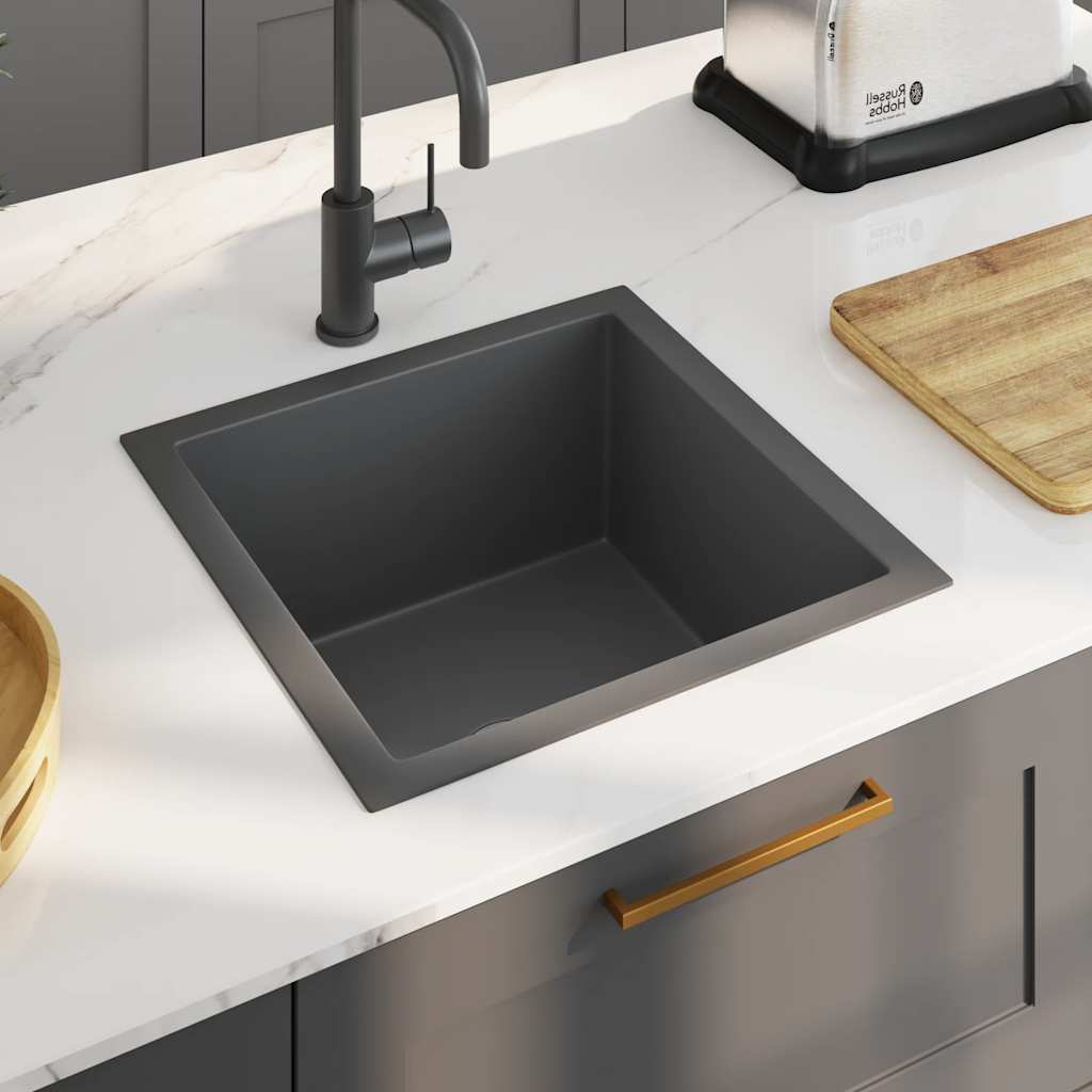 Handmade Kitchen Sink Black Stainless Steel