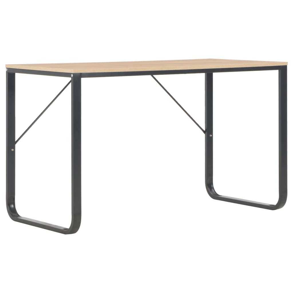 Computer Desk Black and Oak 120x60x73 cm