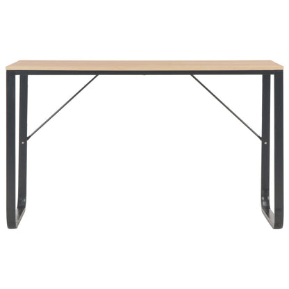 Computer Desk Black and Oak 120x60x73 cm