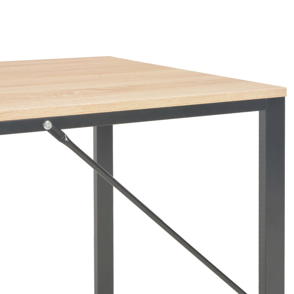 Computer Desk Black and Oak 120x60x73 cm