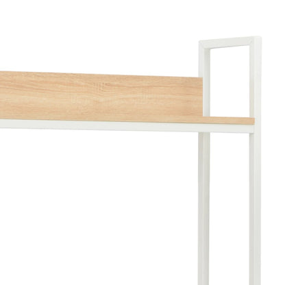 Computer Desk White and Oak 120x60x138 cm