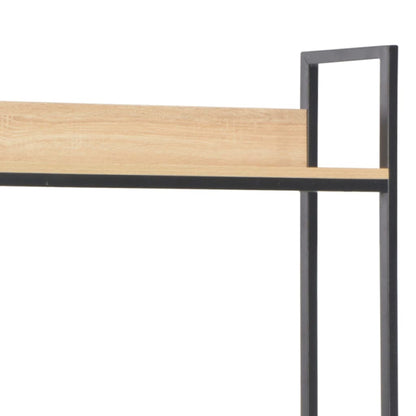 Computer Desk Black and Oak 120x60x138 cm