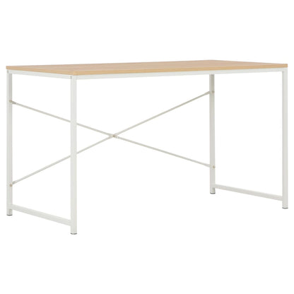 Computer Desk White and Oak 120x60x70 cm