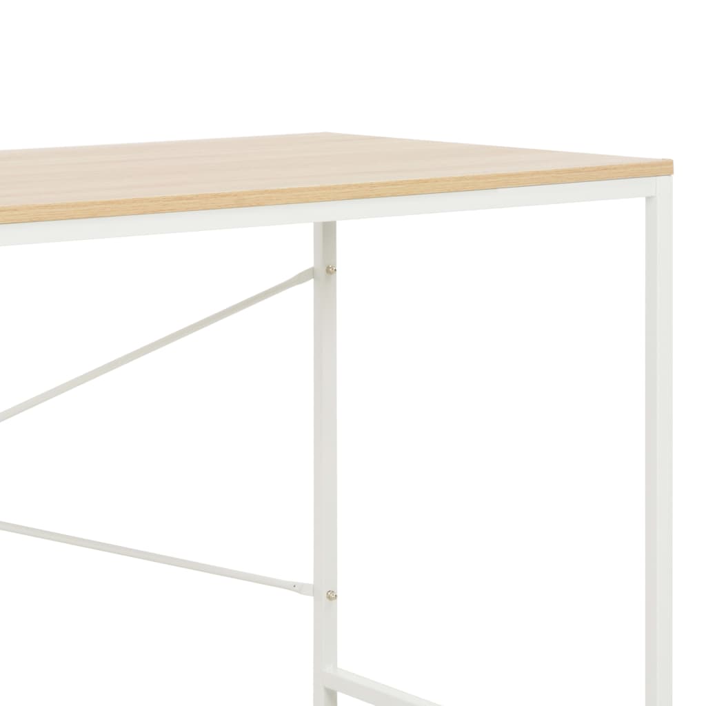 Computer Desk White and Oak 120x60x70 cm