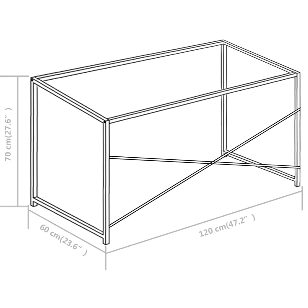 Computer Desk White and Oak 120x60x70 cm