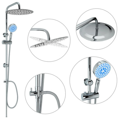 Dual Head Shower Set with Hand Shower Stainless Steel