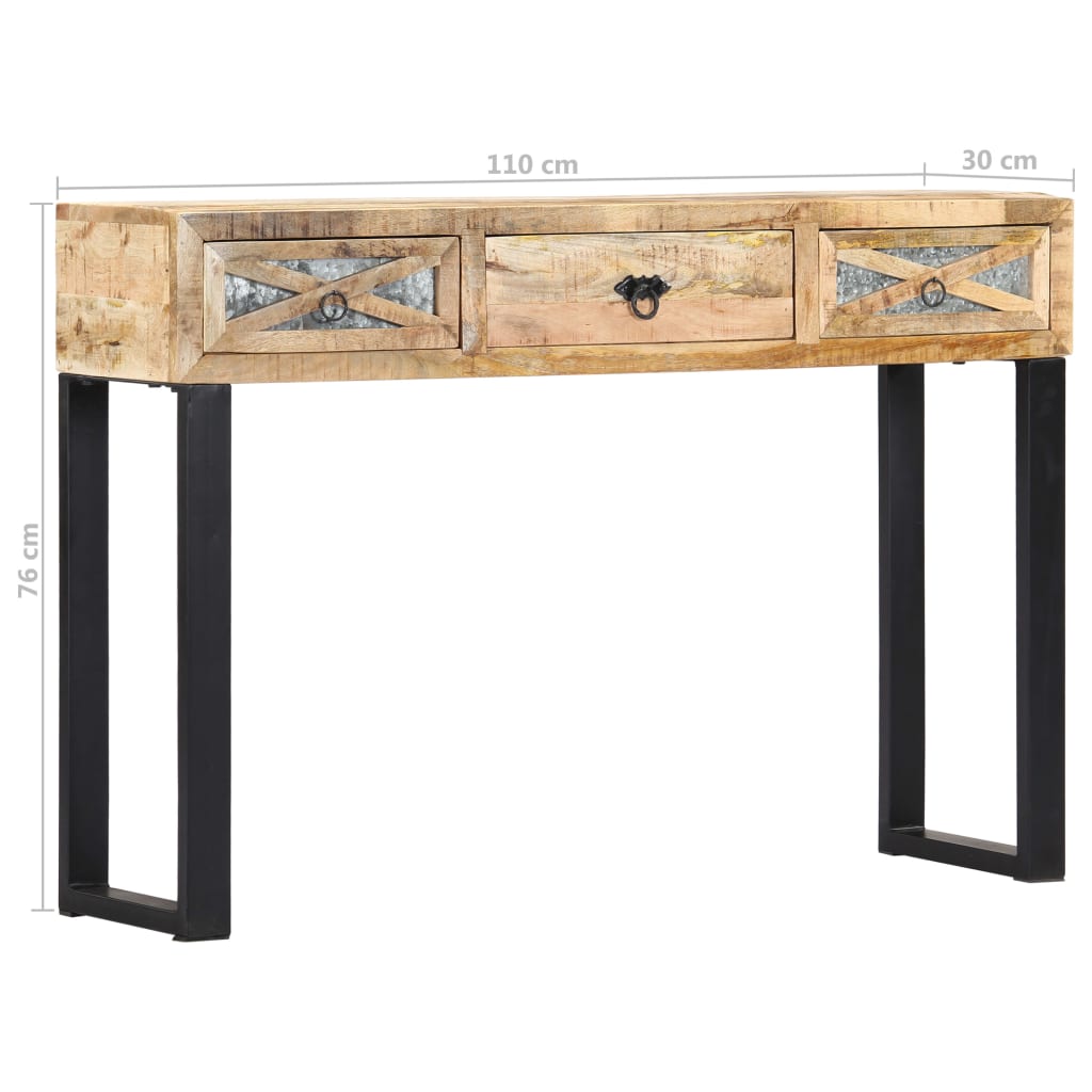 Console Table 110x30x76 cm Solid Mango Wood