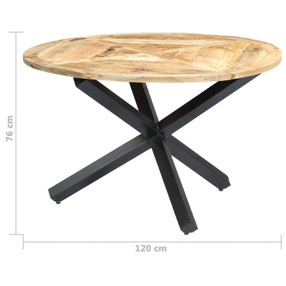 Dining Table Round 120x76 cm Solid Mango Wood