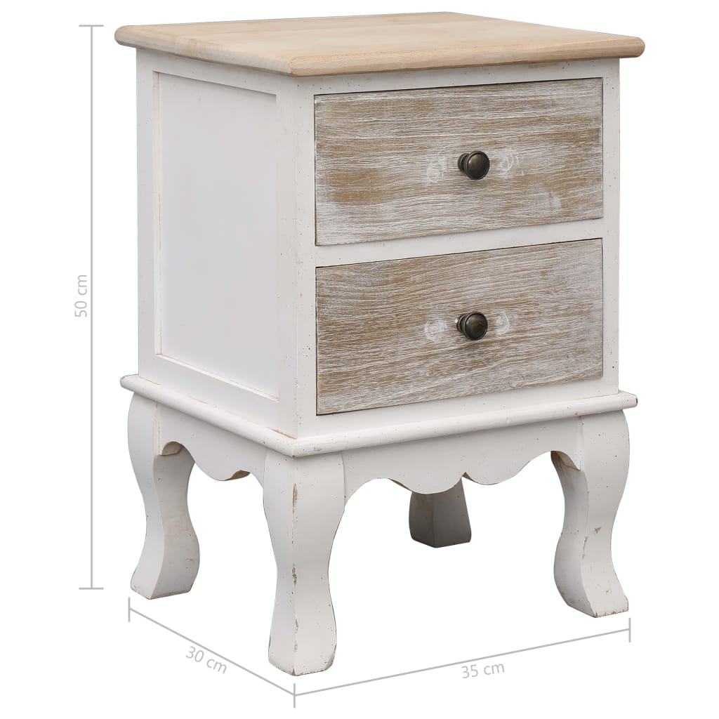 Bedside Cabinet 35x30x50 cm Paulownia Wood