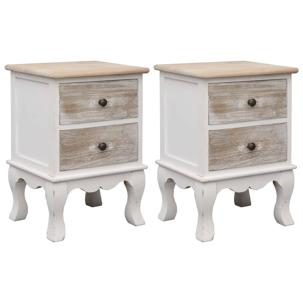 Bedside Cabinets 2 pcs 35x30x50 cm Paulownia Wood