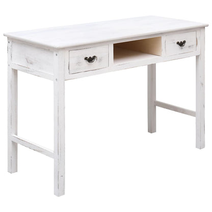 Console Table Antique White 110x45x76 cm Wood