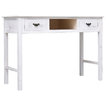 Console Table Antique White 110x45x76 cm Wood