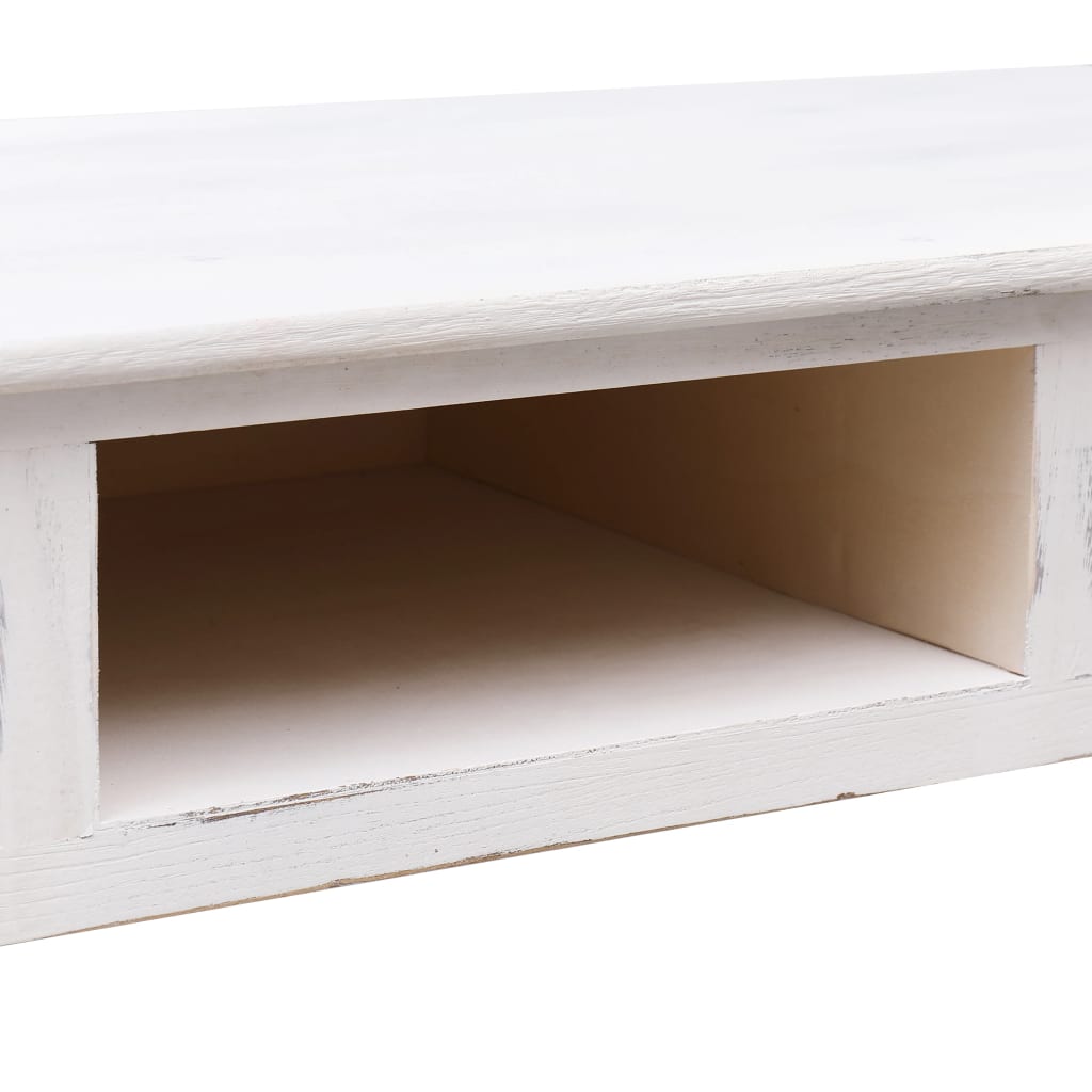 Console Table Antique White 110x45x76 cm Wood