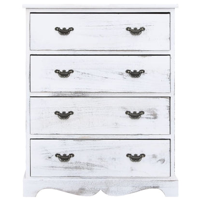 Drawer Cabinet White 60x30x75 cm Wood