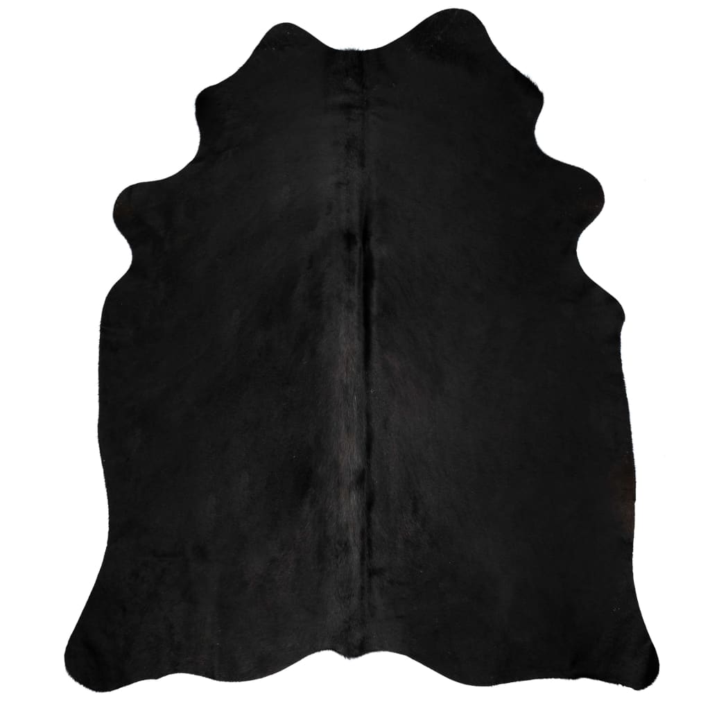 Real Cow Hide Rug Black 150x170 cm