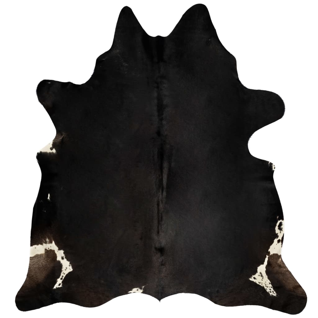 Real Cow Hide Rug Black 150x170 cm