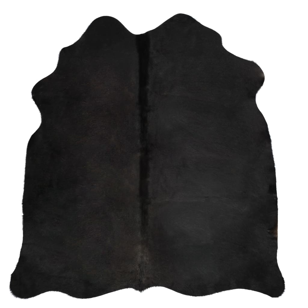 Real Cow Hide Rug Black 150x170 cm