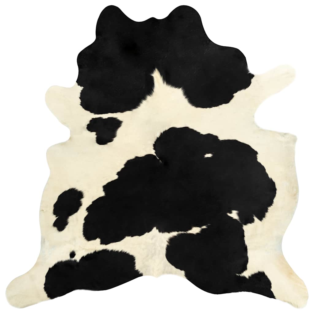 Real Cow Hide Rug Black and White 150x170 cm