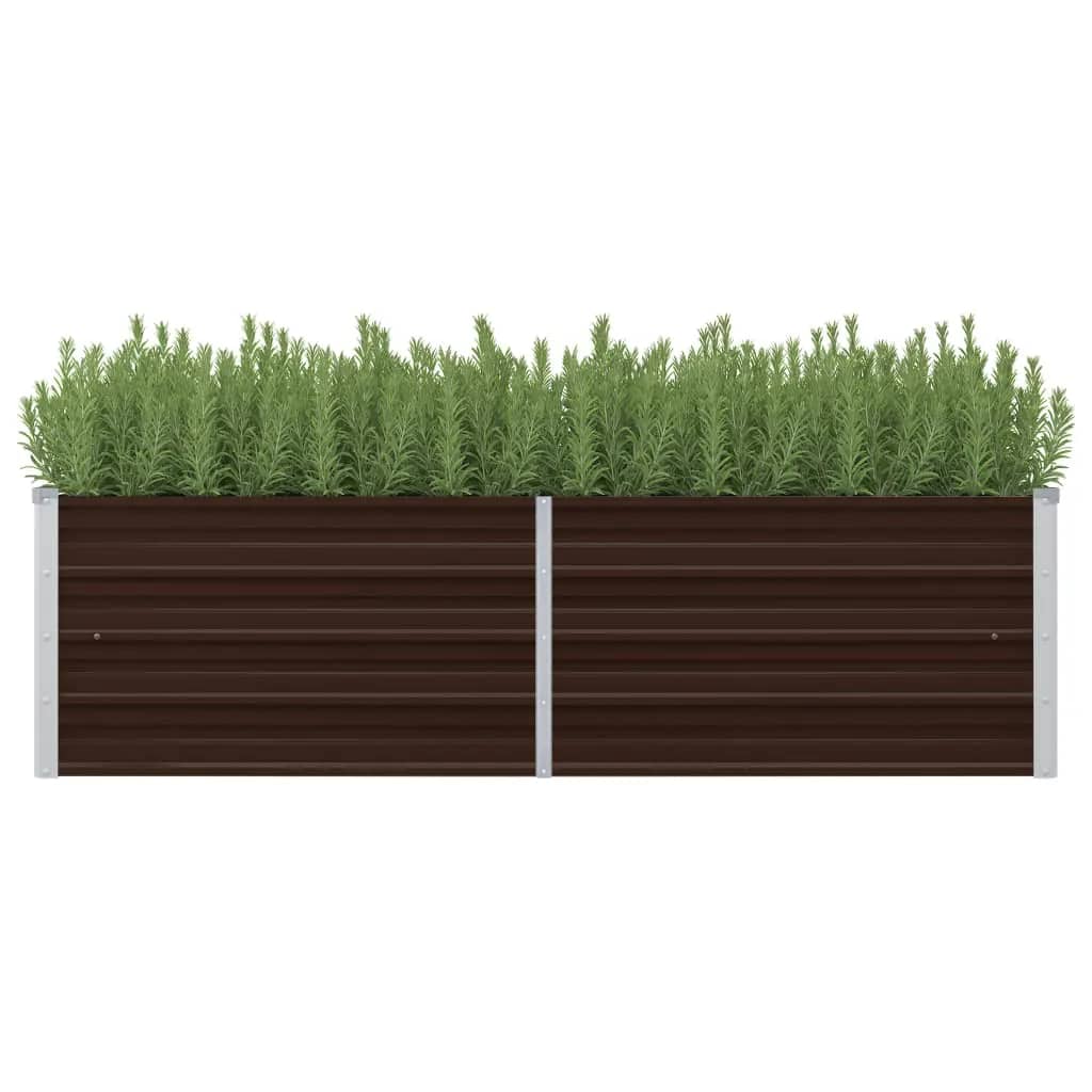 Garden Raised Bed Brown 160x40x45 cm Galvanised Steel