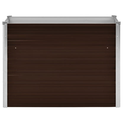 Garden Raised Bed Brown 100x40x77 cm Galvanised Steel