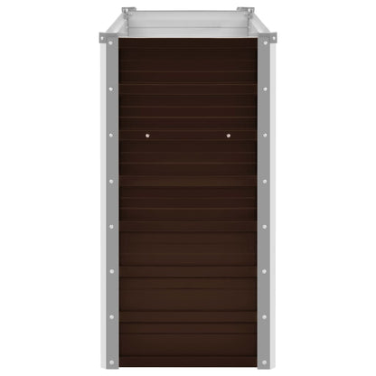 Garden Raised Bed Brown 100x40x77 cm Galvanised Steel