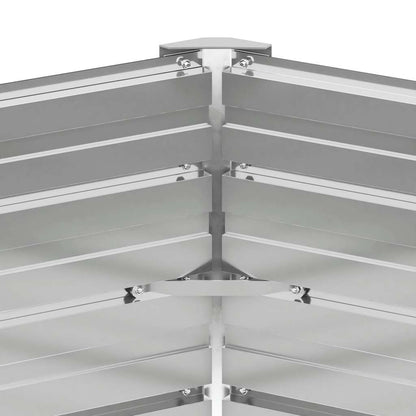 Garden Raised Bed Brown 129x129x77 cm Galvanised Steel