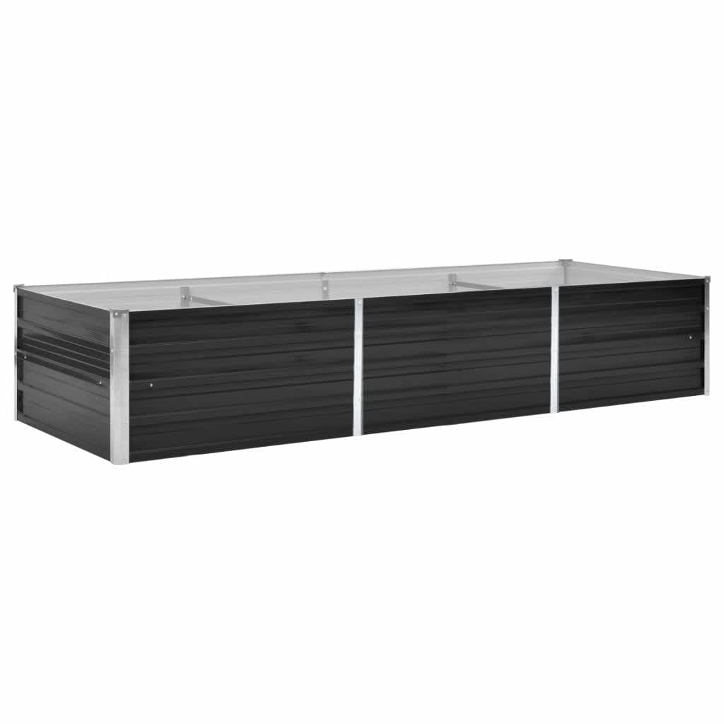 Garden Raised Bed Anthracite 240x80x45 cm Galvanised Steel