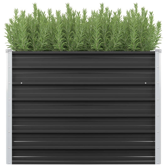 Garden Raised Bed Anthracite 100x40x77 cm Galvanised Steel