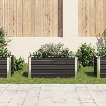 Garden Raised Bed Anthracite 100x40x45 cm Galvanised Steel