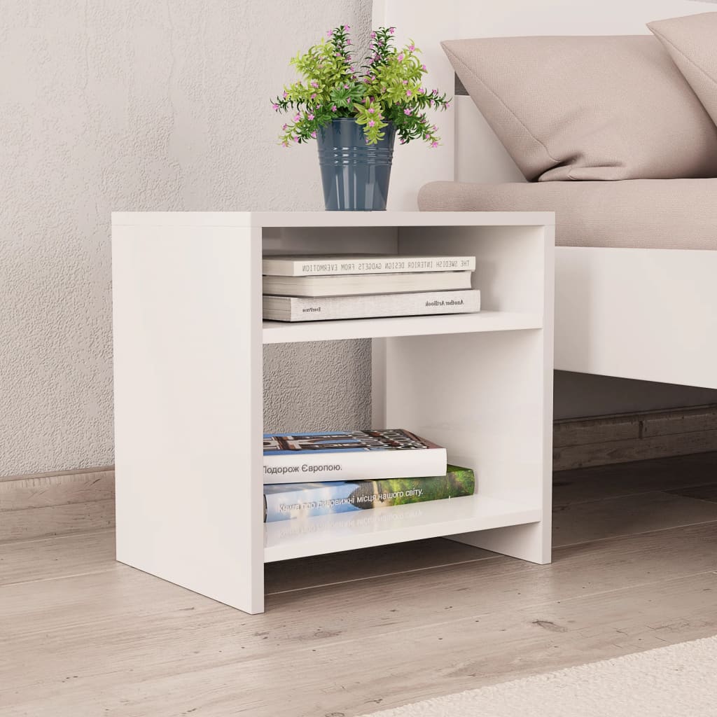 Bedside Cabinet White 40x30x40 cm Engineered Wood