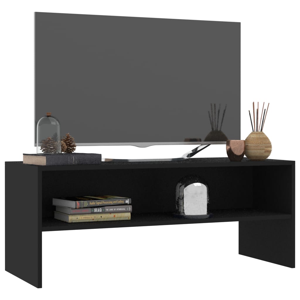 TV Cabinet Black 100x40x40 cm Engineered Wood