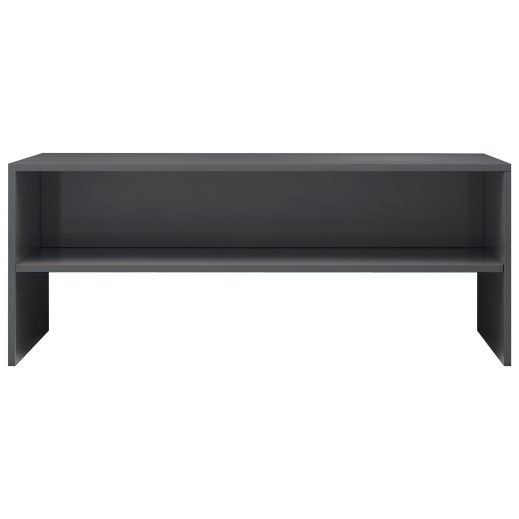 TV Cabinet High Gloss Grey 100x40x40 cm Engineered Wood