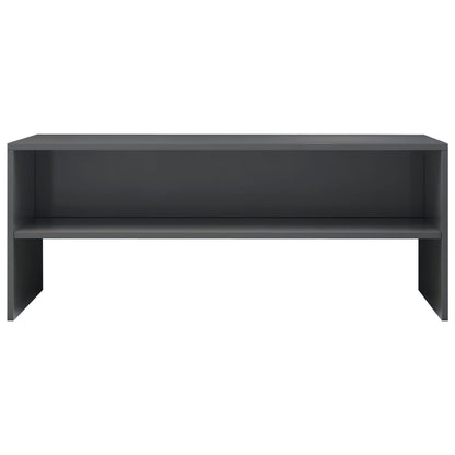 TV Cabinet High Gloss Grey 100x40x40 cm Engineered Wood