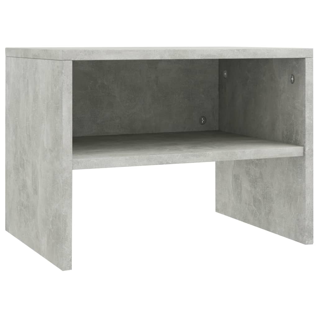 Bedside Cabinet Concrete Grey 40x30x30 cm Engineered Wood