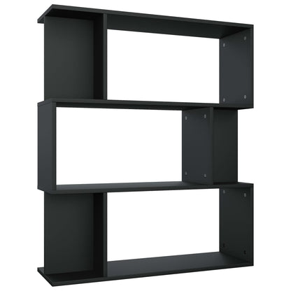 Book Cabinet/Room Divider Black 80x24x96 cm Engineered Wood