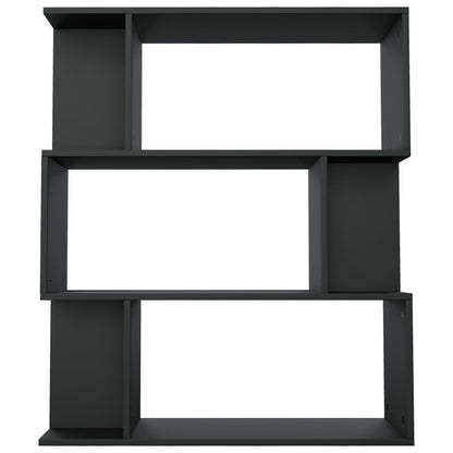 Book Cabinet/Room Divider Black 80x24x96 cm Engineered Wood