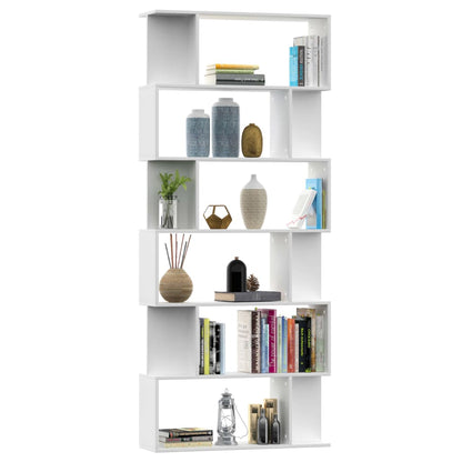 Book Cabinet/Room Divider White 80x24x192 cm Engineered Wood