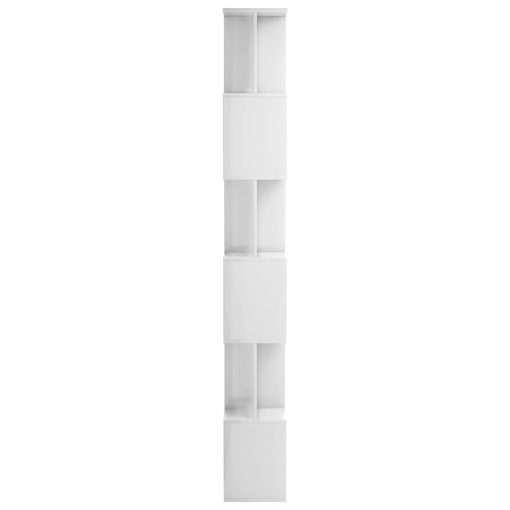 Book Cabinet/Room Divider High Gloss White 80x24x192 cm Engineered Wood