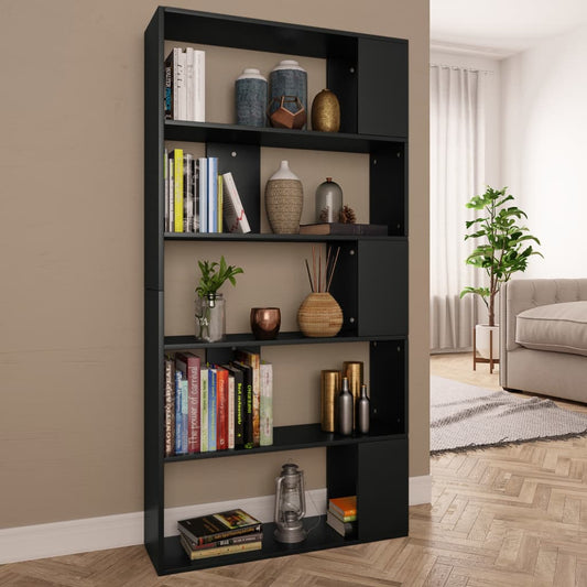 Book Cabinet/Room Divider Black 80x24x159 cm Engineered Wood