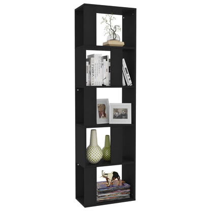 Book Cabinet/Room Divider Black 45x24x159 cm Engineered Wood