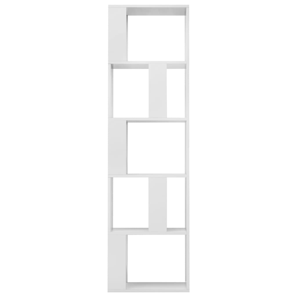 Book Cabinet/Room Divider High Gloss White 45x24x159 cm Engineered Wood