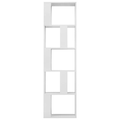 Book Cabinet/Room Divider High Gloss White 45x24x159 cm Engineered Wood