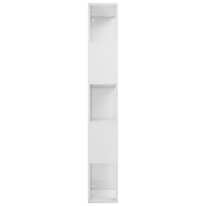 Book Cabinet/Room Divider High Gloss White 45x24x159 cm Engineered Wood