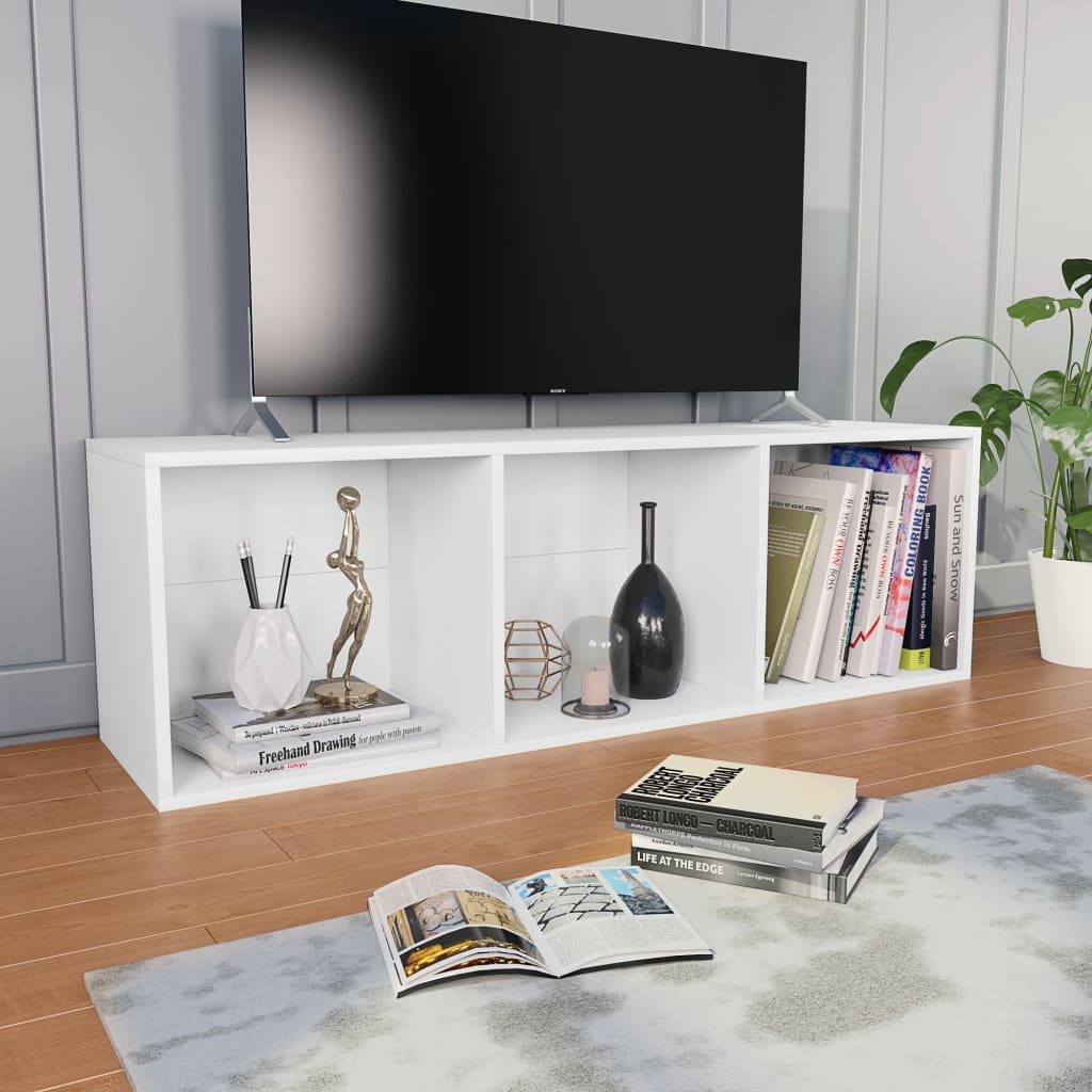 Book Cabinet/TV Cabinet White 36x30x114 cm Engineered Wood