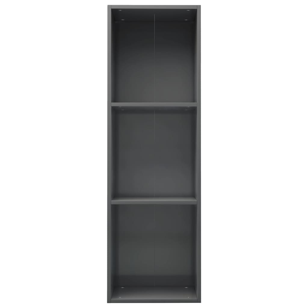 Book Cabinet/TV Cabinet High Gloss Grey 36x30x114 cm Engineered Wood