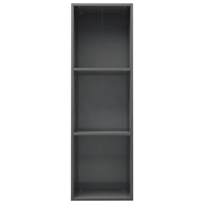 Book Cabinet/TV Cabinet High Gloss Grey 36x30x114 cm Engineered Wood